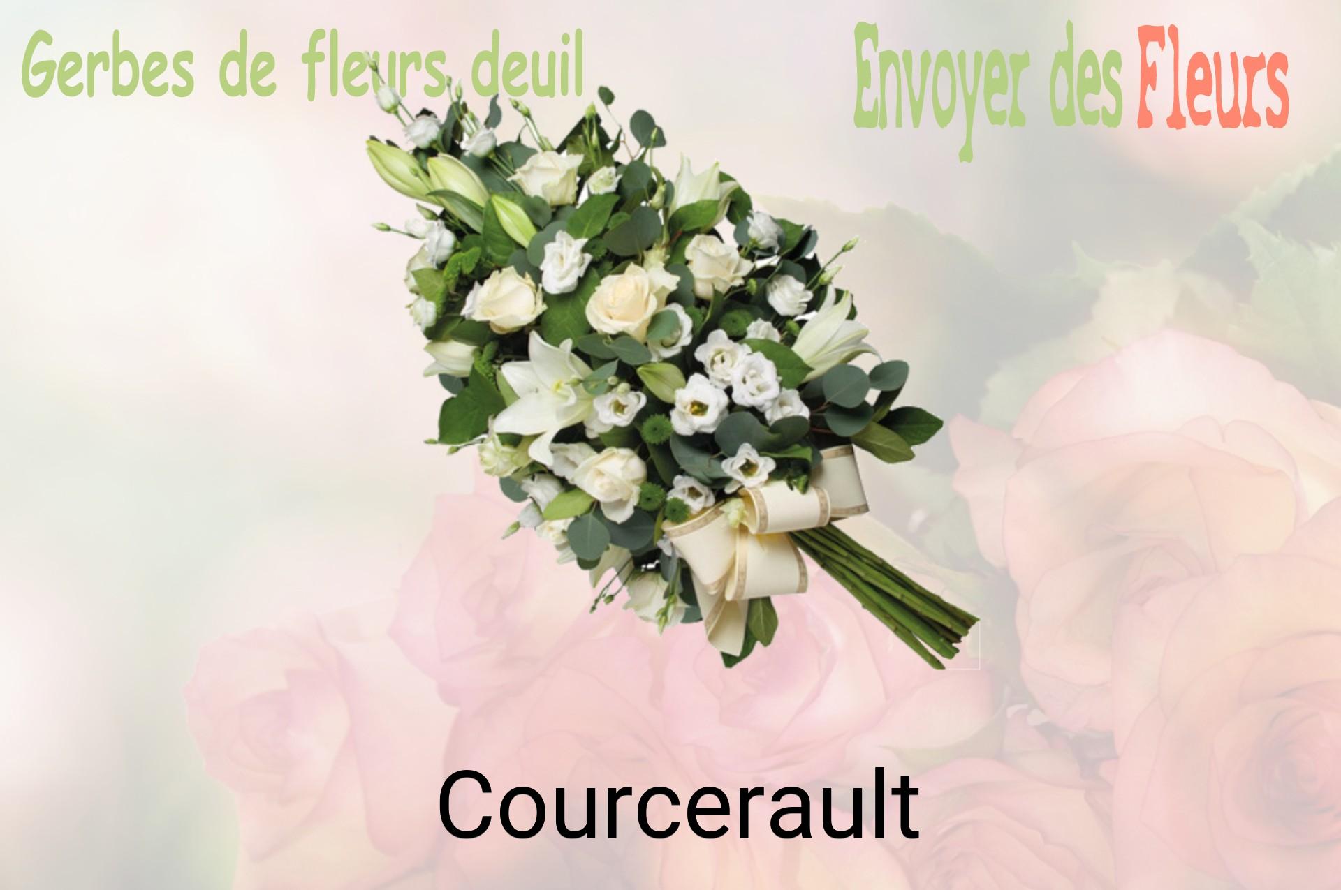 Gerbe de fleurs de deuil livrée à Courcerault